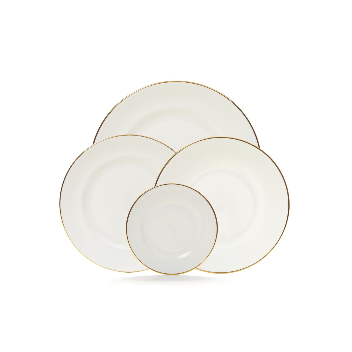 Gold Rim fine bone china dinnerware set