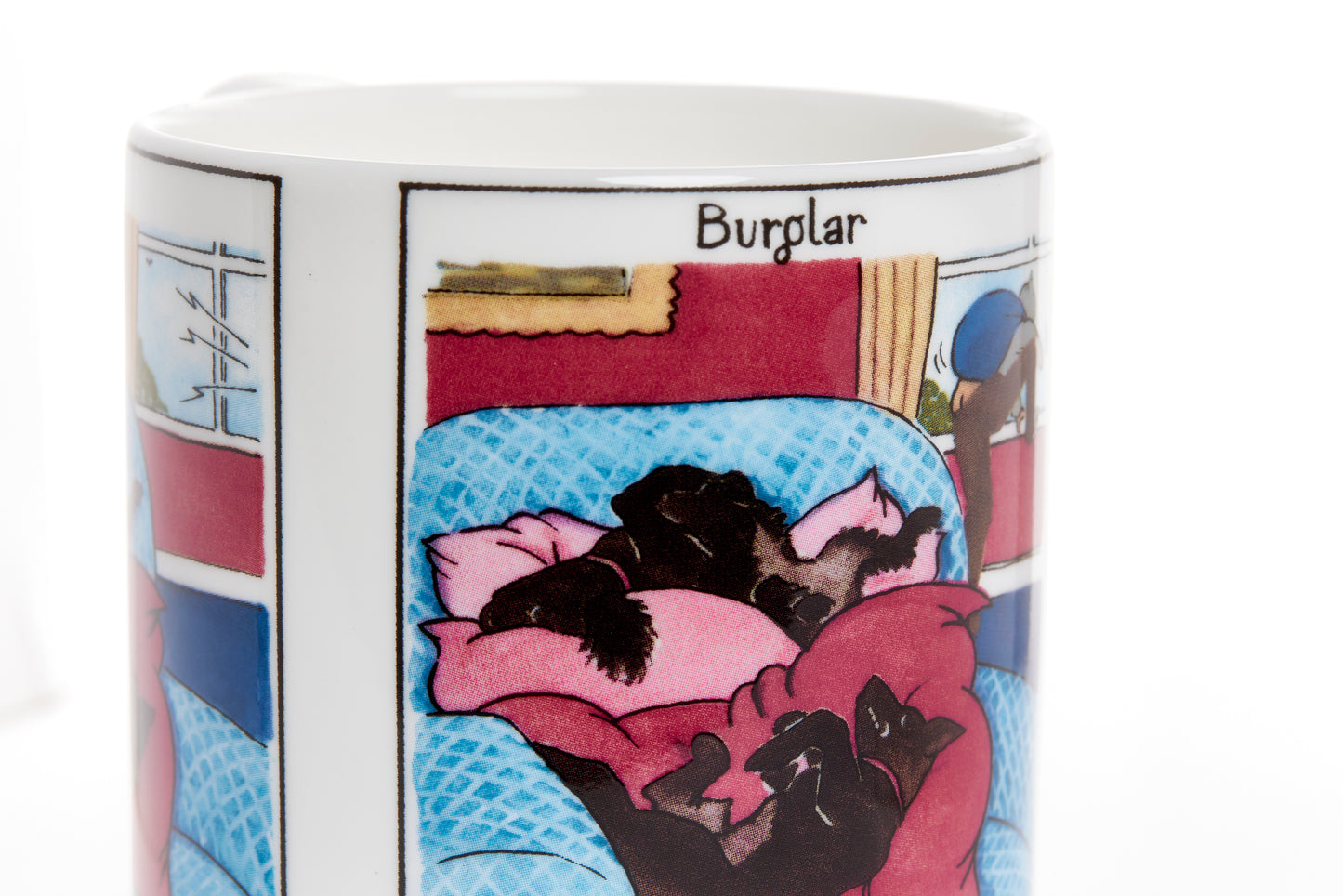 'Burglar!' Tottering-by-Gently fine bone china mug