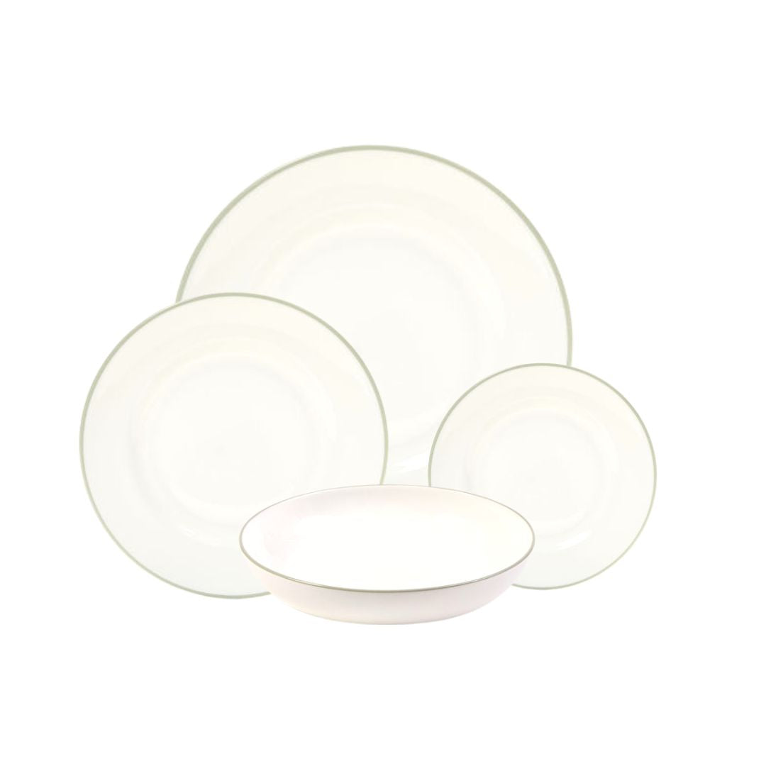 Simple Rim fine bone china pudding plate