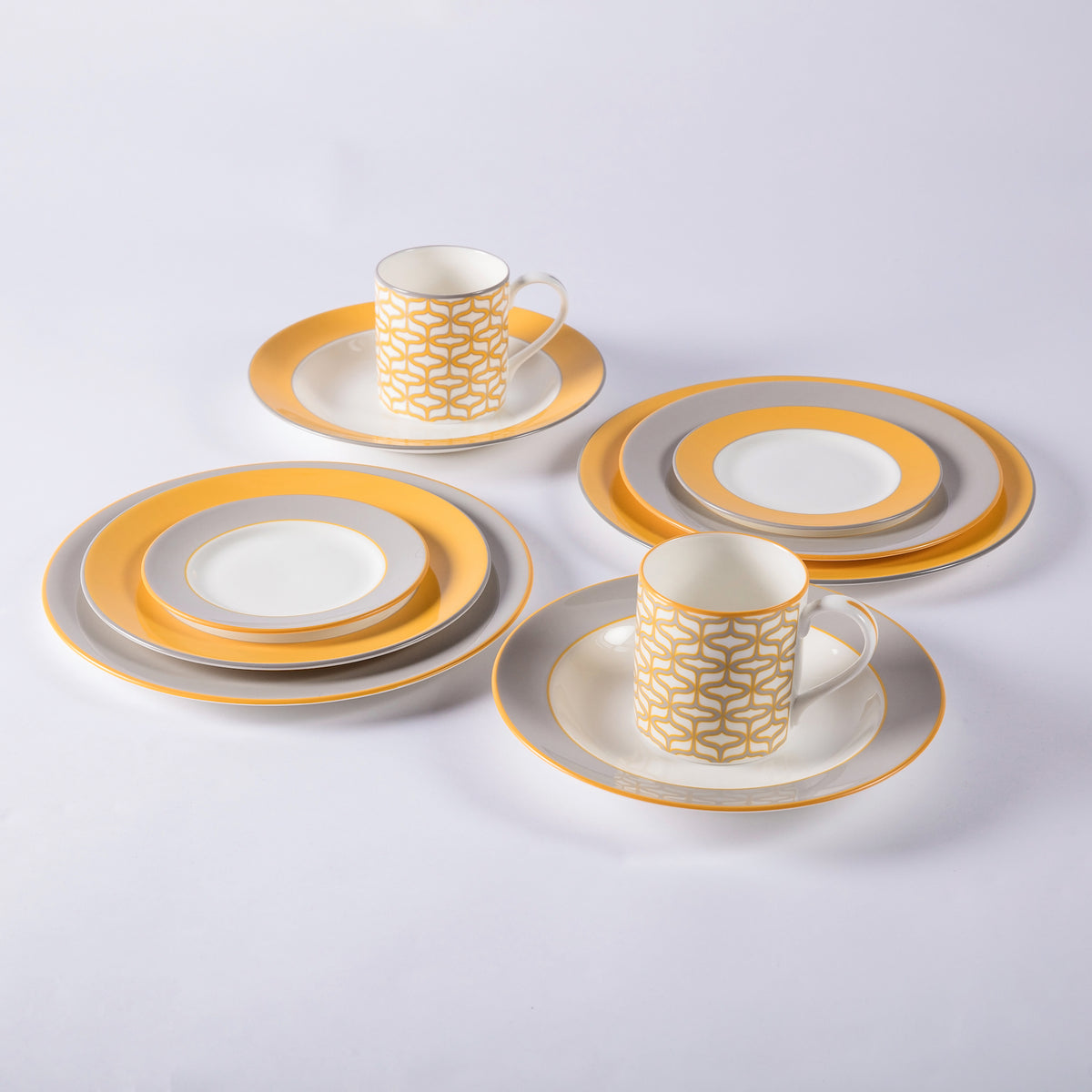Smoke fine bone china pudding plate