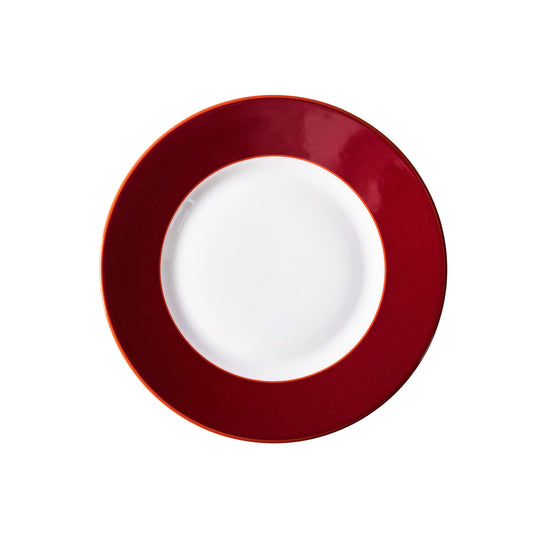 Raspberry fine bone china pudding plate