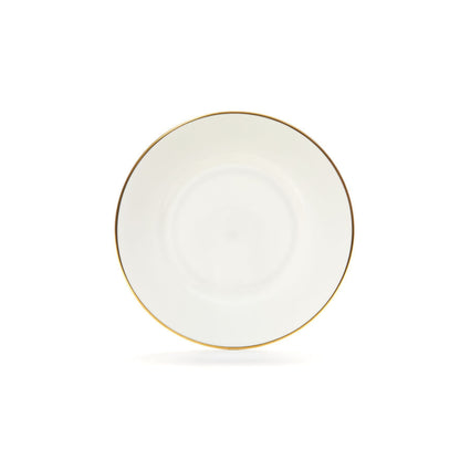 Gold rim fine bone china pudding plate