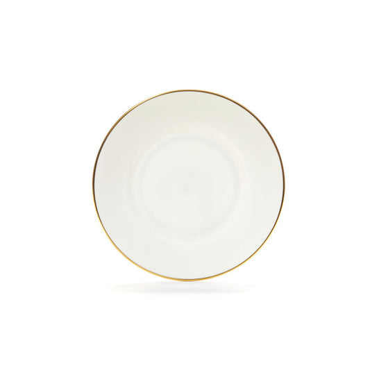 Gold rim fine bone china pudding plate