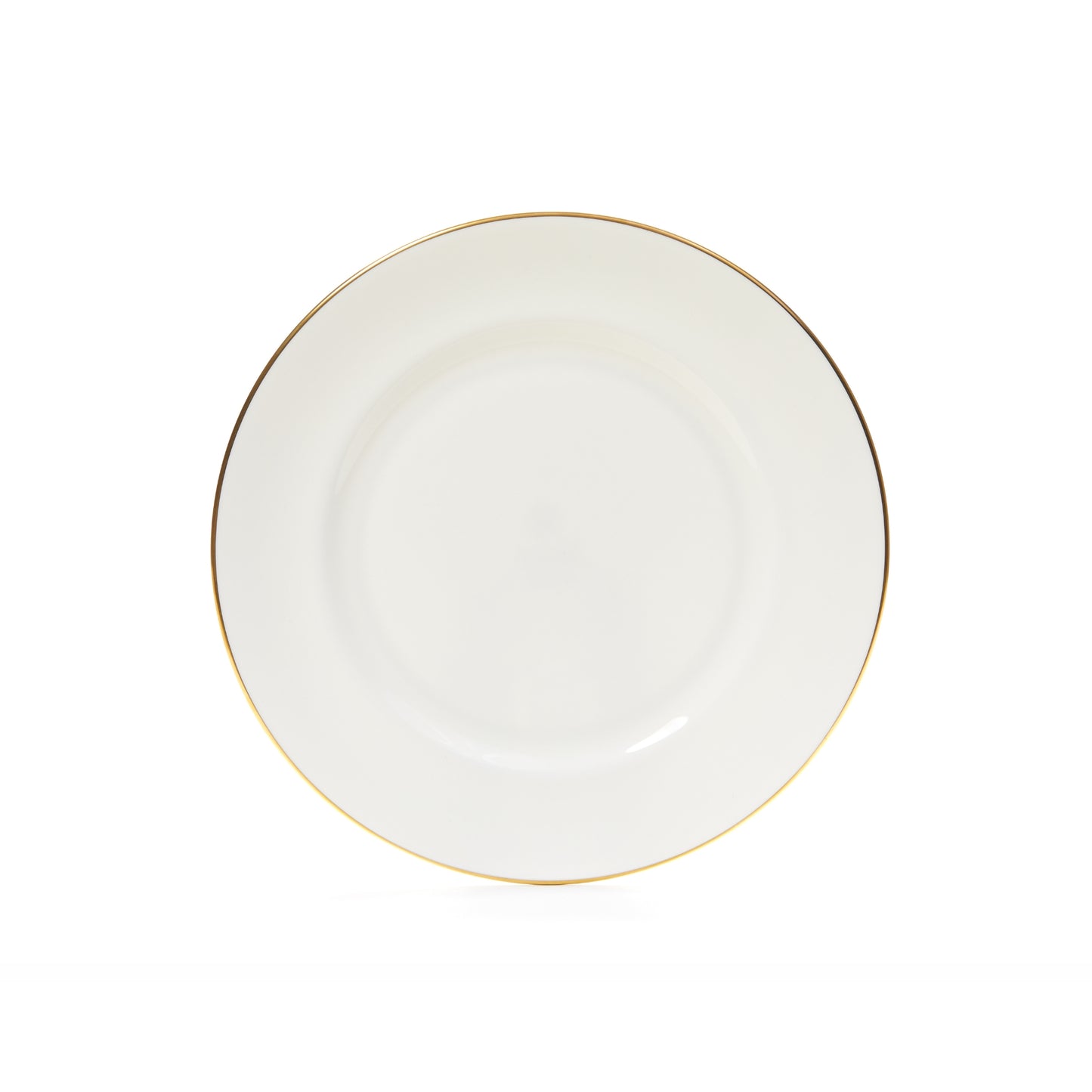 Gold rim fine bone china dinner plate