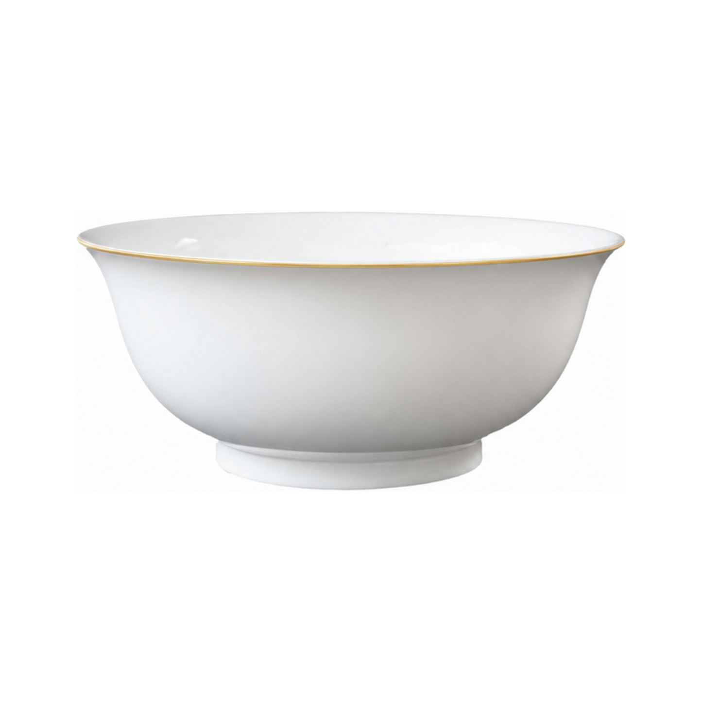 Gold rim fine bone china footed serving bowl