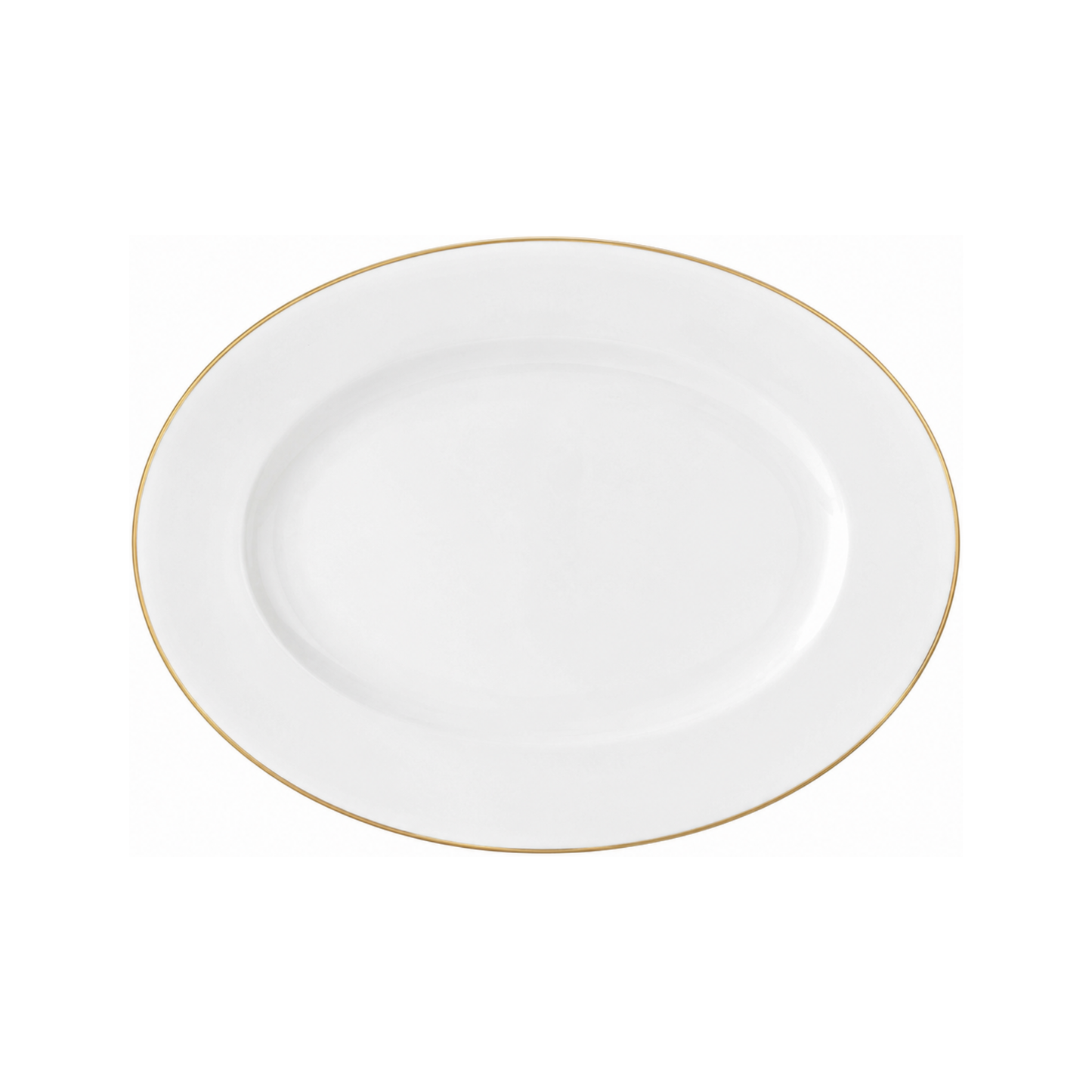 Gold rim fine bone china oval platter