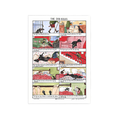 'The Dog Rules' Tottering Tea Towel