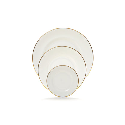 Gold Rim fine bone china dinnerware set