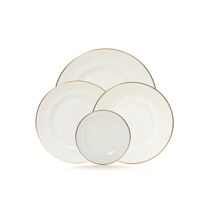 Gold Rim fine bone china dinnerware set
