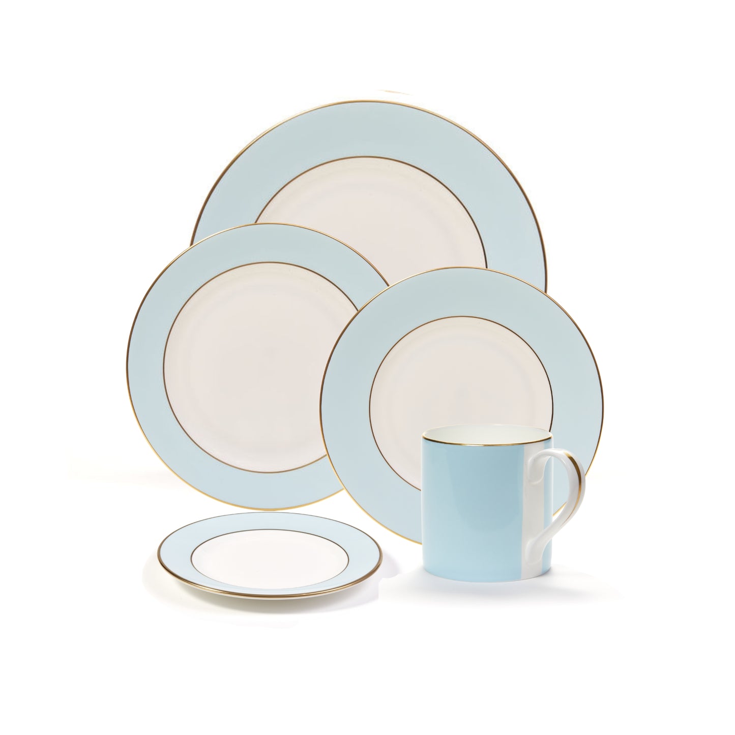 Sky Blue fine bone china dinnerware set