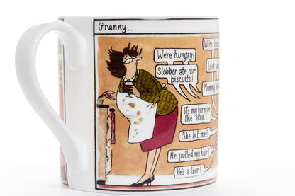 The Domestic Goddess – set of 3 Tottering-by-Gently fine bone china mugs