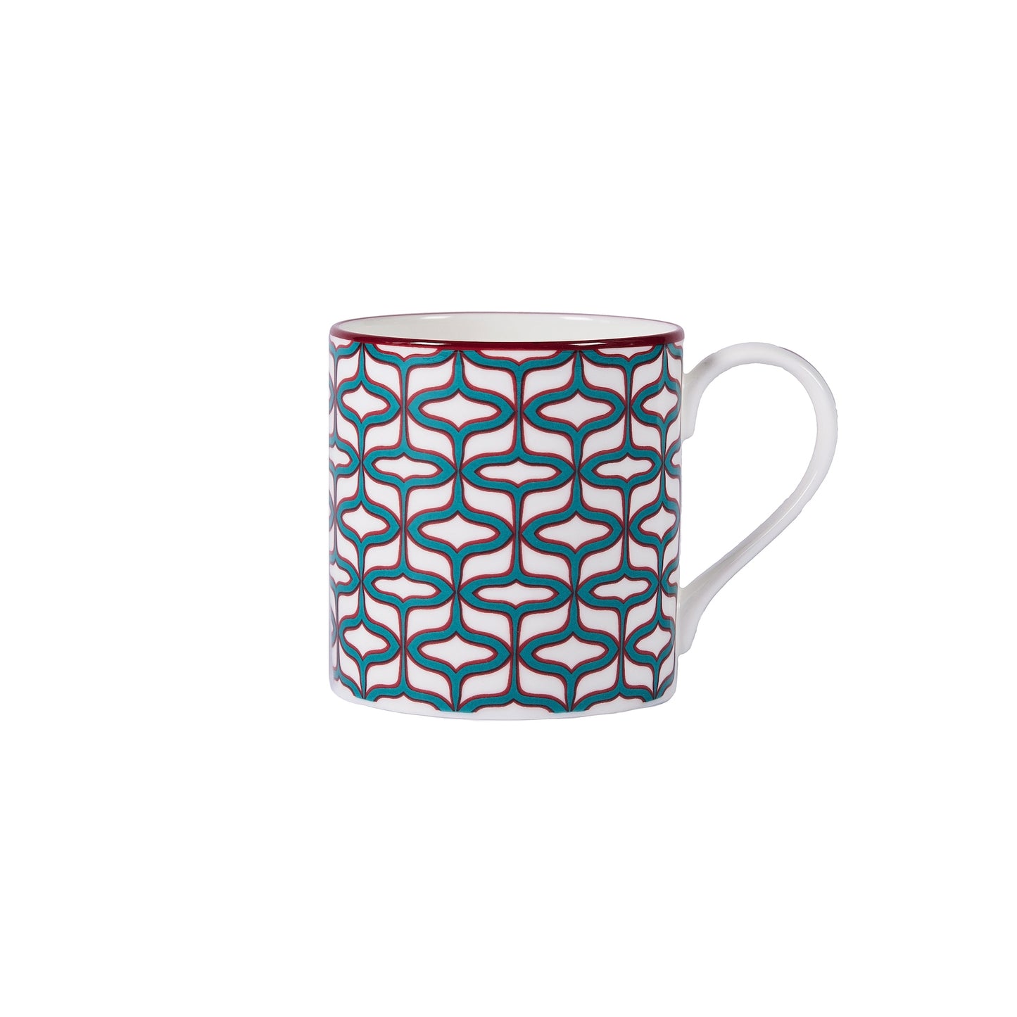 Teal fine bone china mug