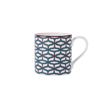 Teal fine bone china mug