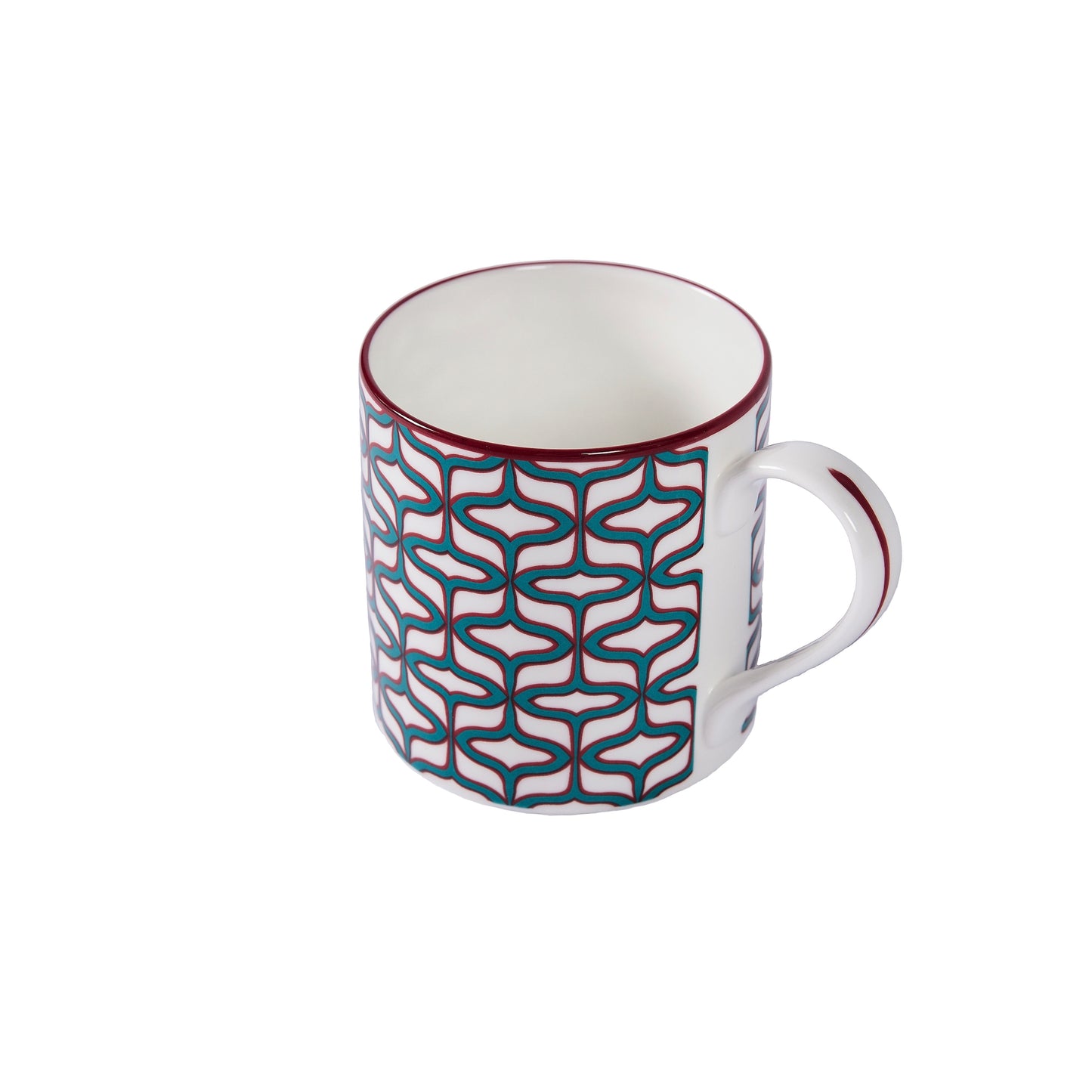 Teal fine bone china mug