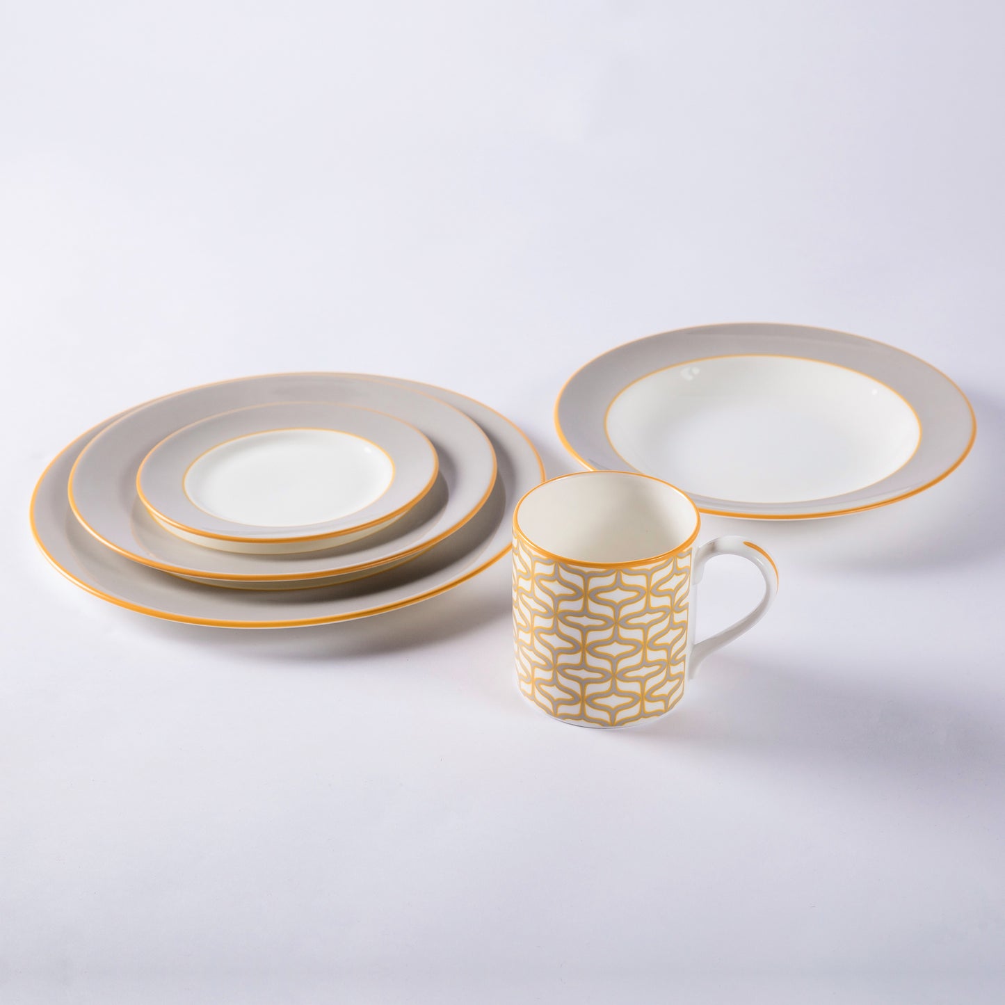 Smoke fine bone china pudding plate