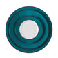 Teal fine bone china pudding plate