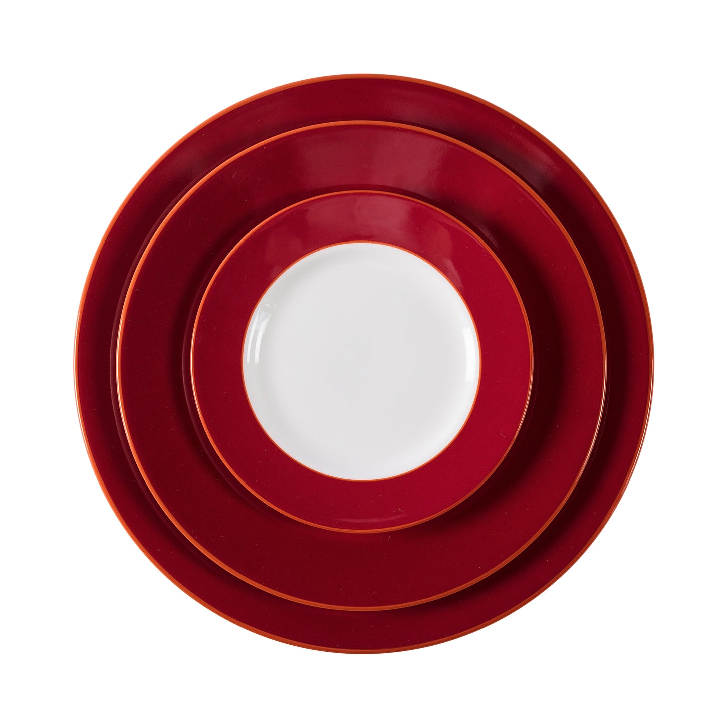 Raspberry fine bone china pudding plate
