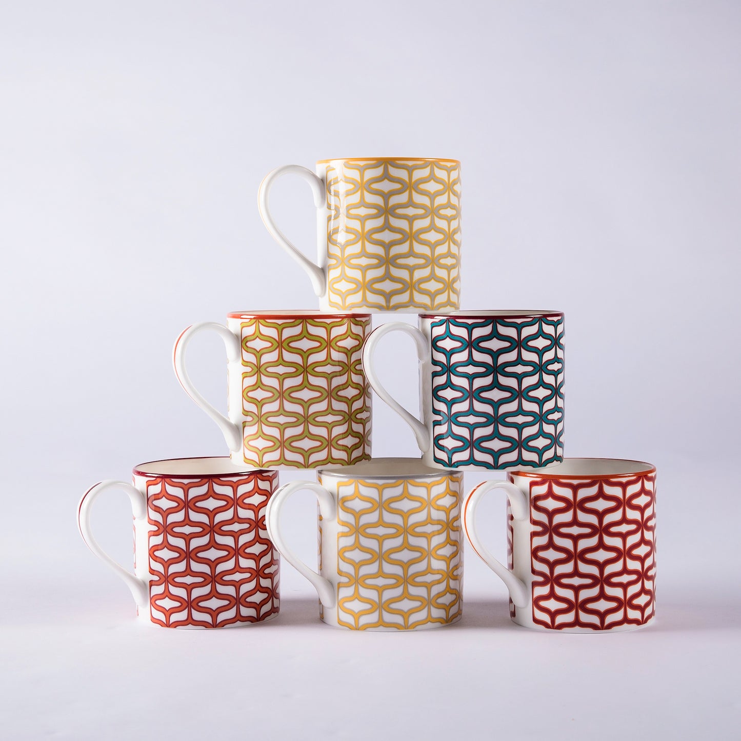 Teal fine bone china mug