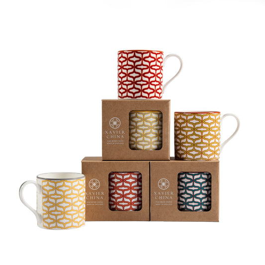 Mixed Six Kelling fine bone china mugs