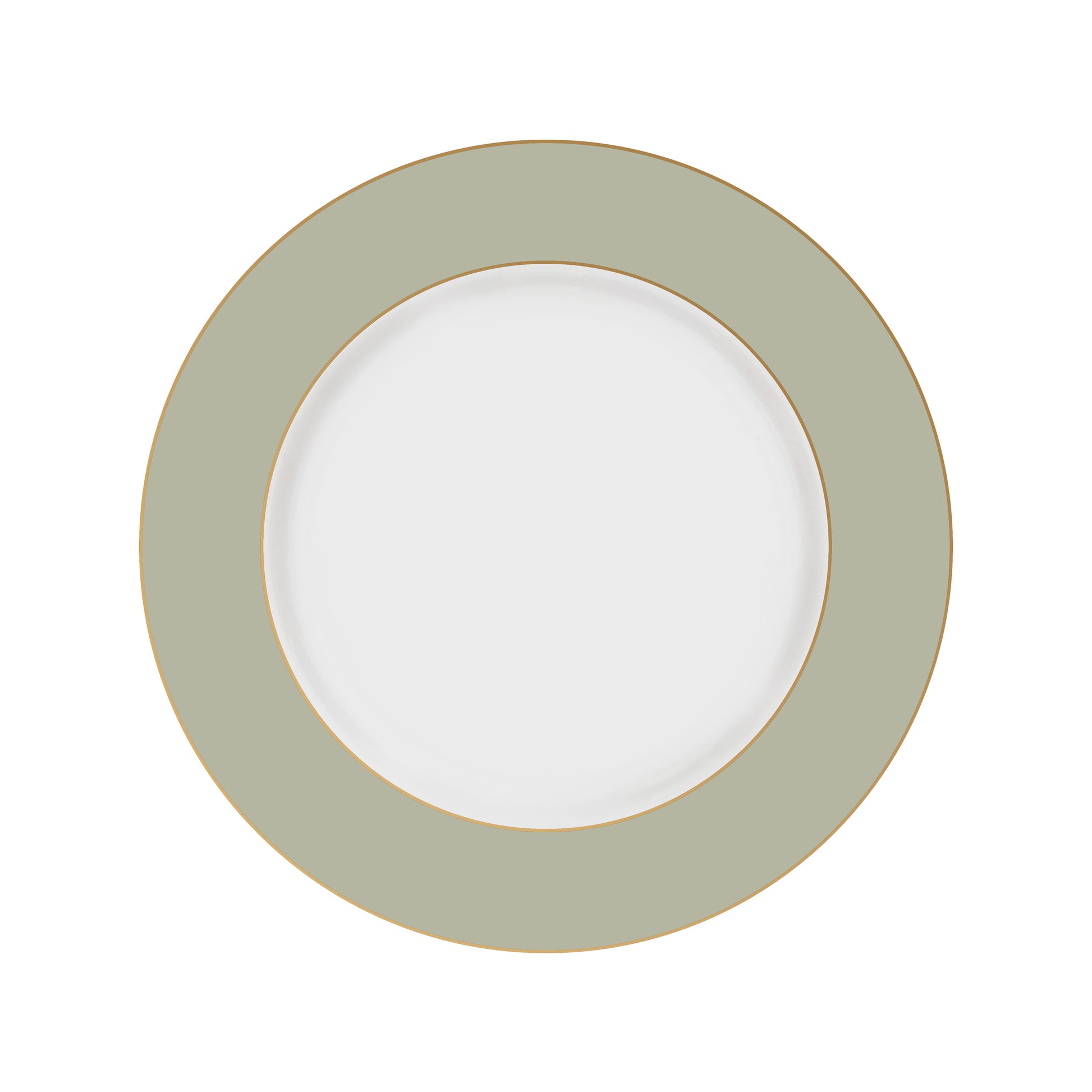 Green grey gold dinner plate bone china made in England