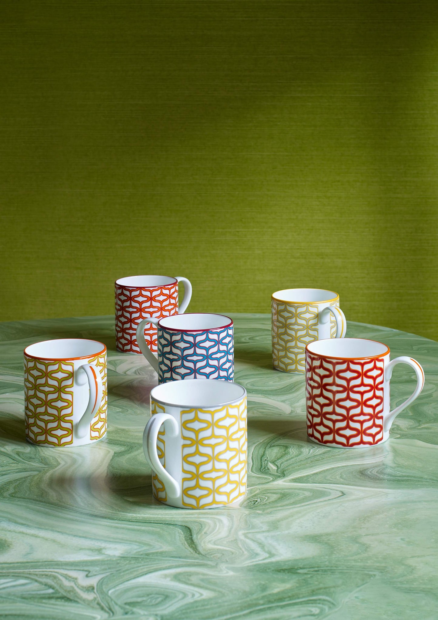 Mixed Six Kelling fine bone china mugs