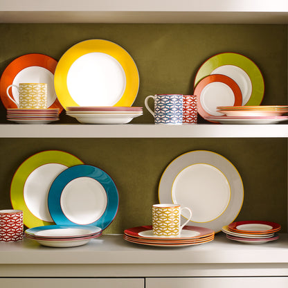 Yellow dinner plate fine bone china made in England – Xavier Britain