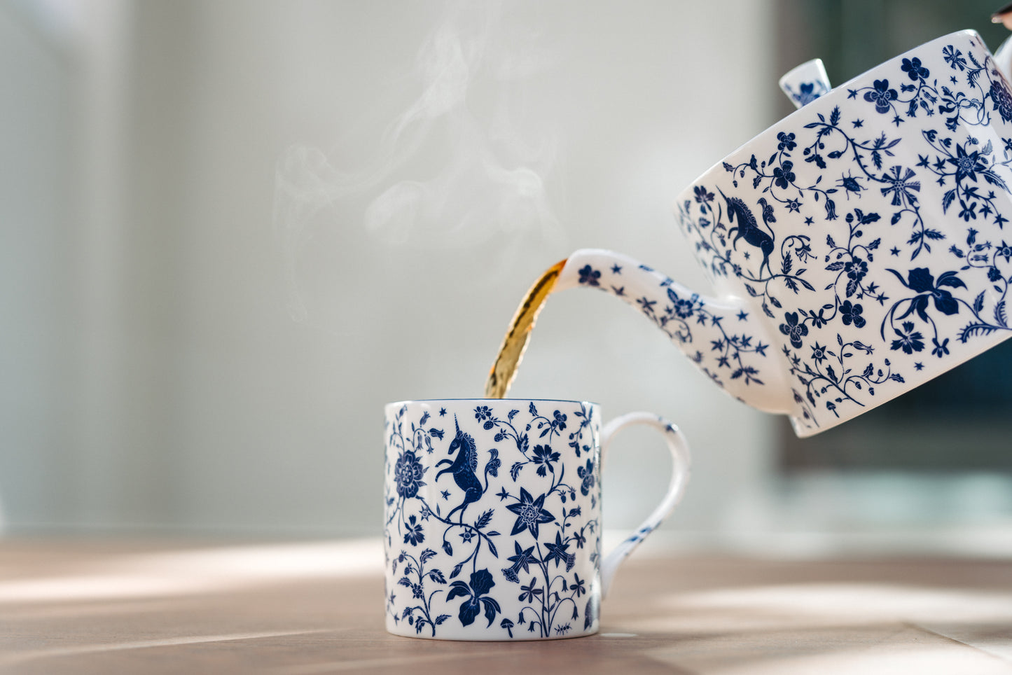 Millefleur fine bone china teapot