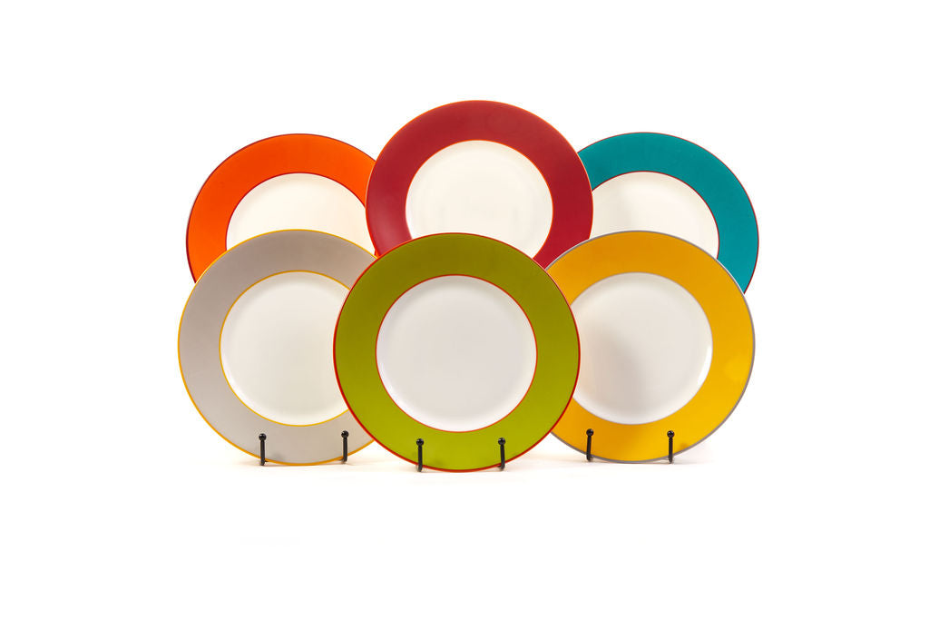 Mixed Six Kelling fine bone china pudding plates