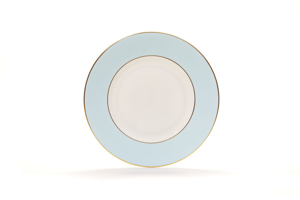 Sky Blue fine bone china pudding plate