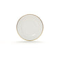 Gilded white fine bone china side plate