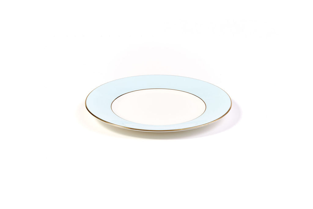 Sky Blue fine bone china pudding plate