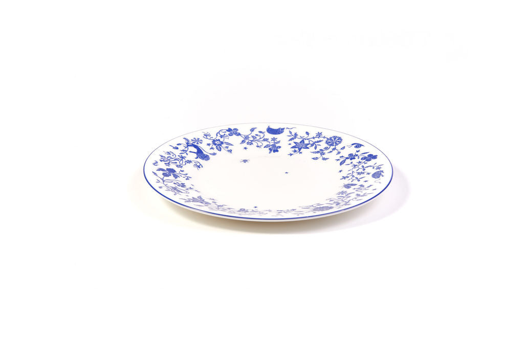 Millefleur fine bone china pudding plate