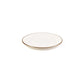 Gilded white fine bone china side plate