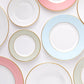 Sky Blue fine bone china pudding plate
