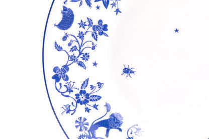 Millefleur fine bone china pudding plate