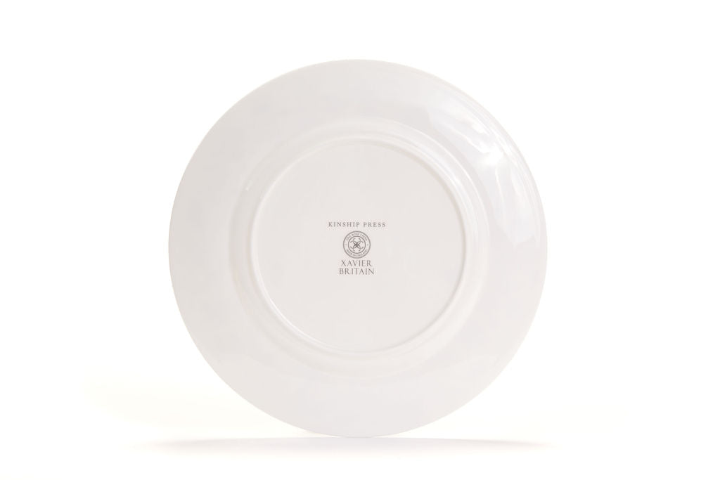 Millefleur fine bone china pudding plate