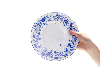 Millefleur fine bone china pudding plate