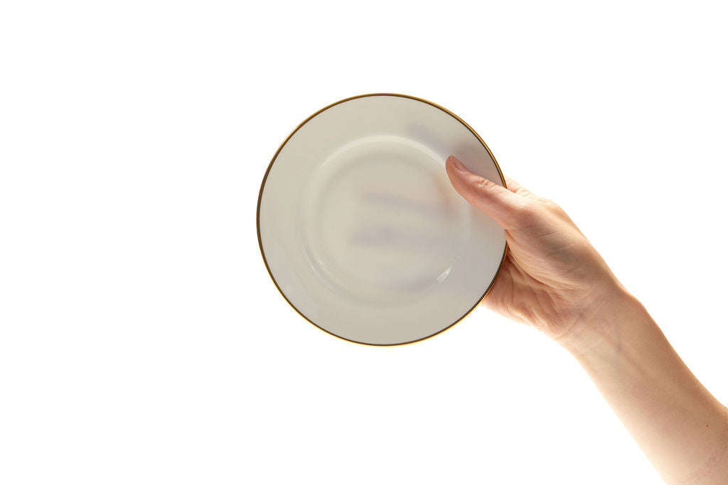 Sky Blue fine bone china pudding plate