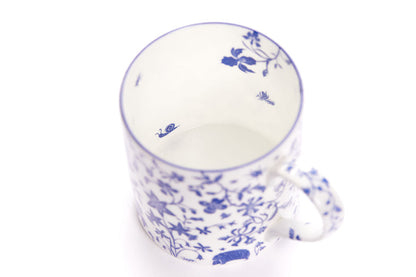 Set of six Millefleur fine bone china mugs