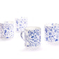 Set of six Millefleur fine bone china mugs