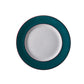 Teal fine bone china pudding plate