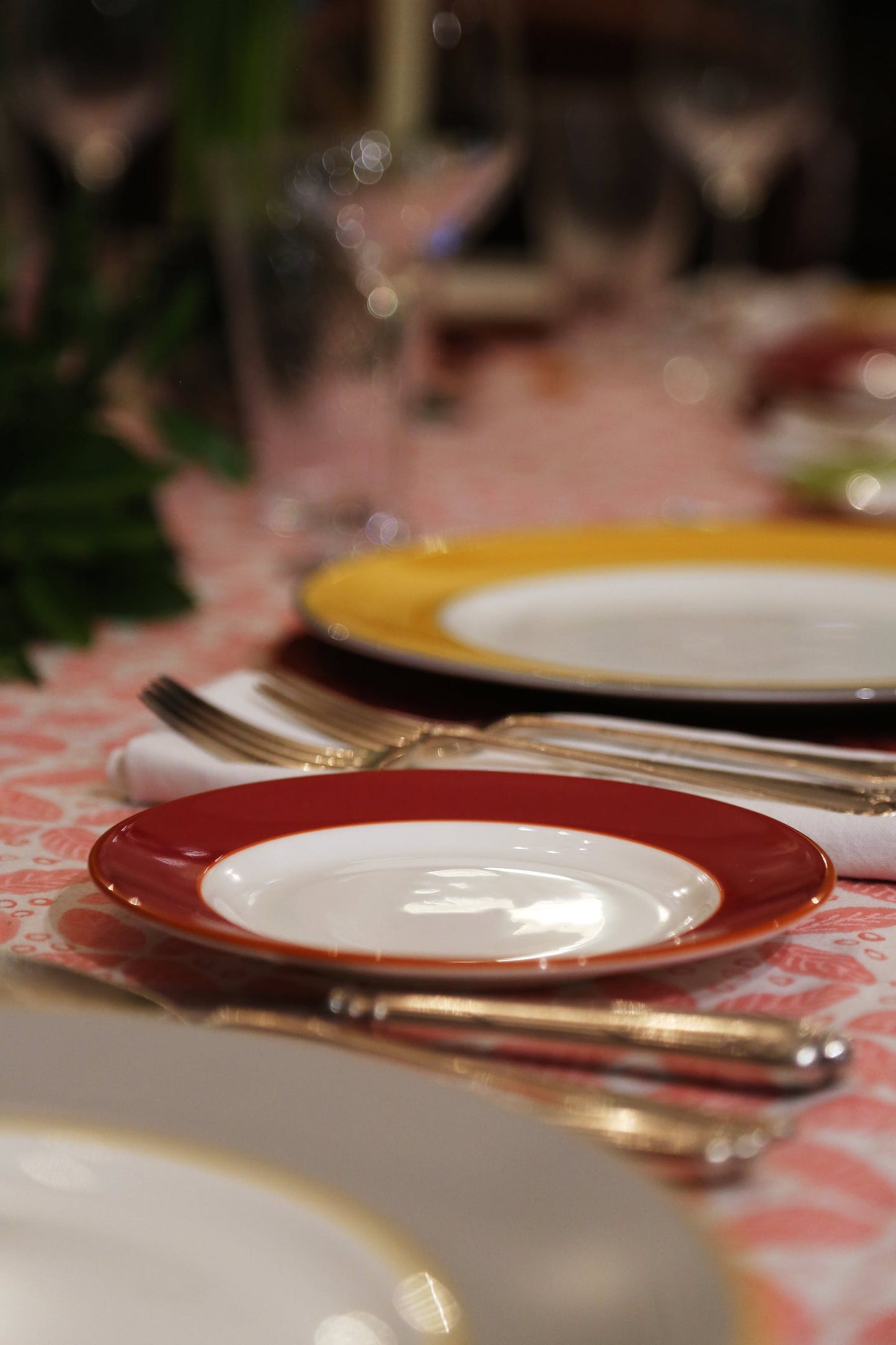 Raspberry fine bone china side plate
