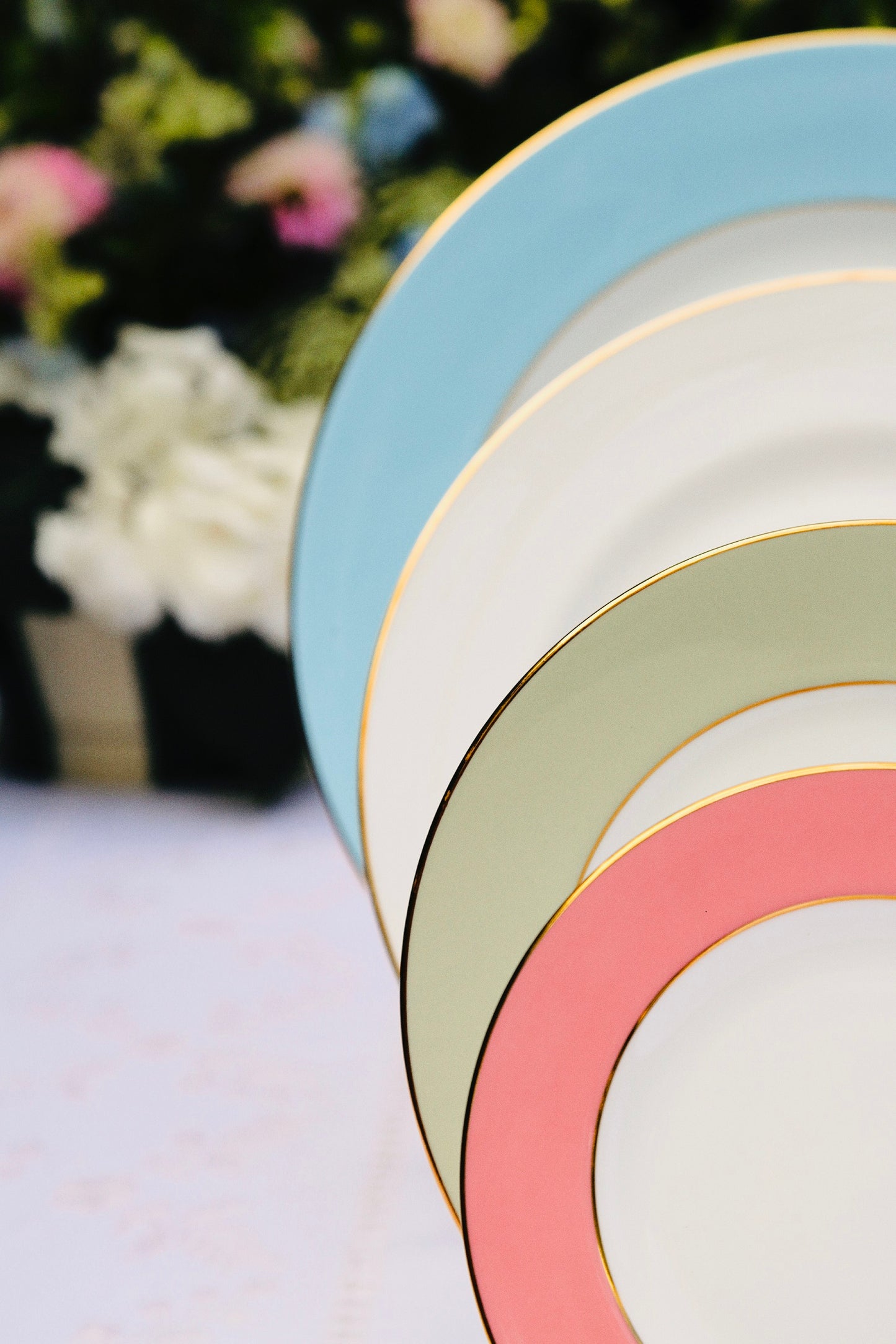 Sky Blue fine bone china dinner plate